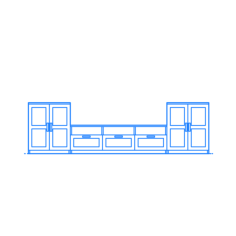 Furniture Entertainment Center Media Center Ikea Havsta Tv Storage Unit Combination 3 Bay U Shape Sketch Drawing Svg, Free Vectors File